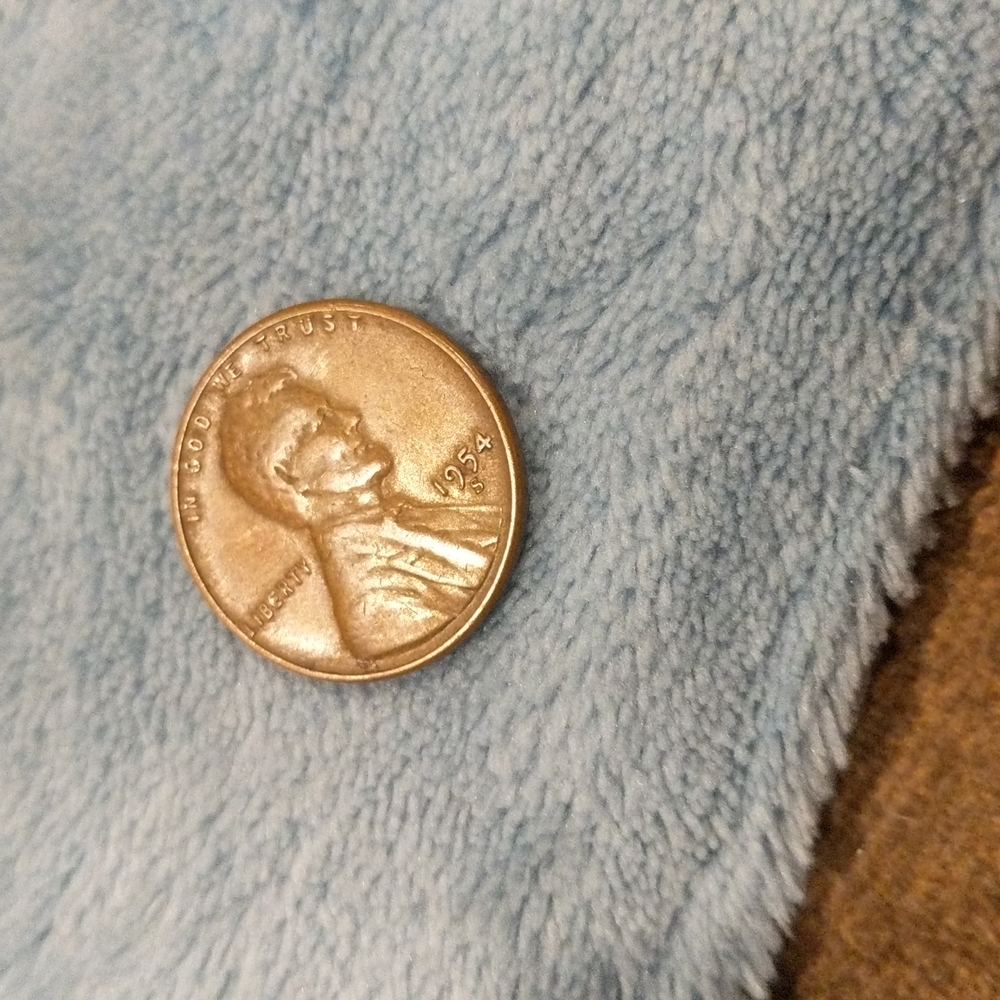 Rare 1954 S mint wheat penny.